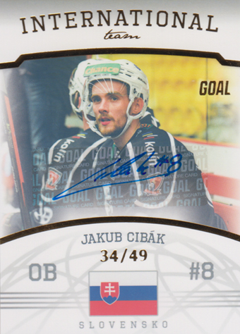 Cibák Jakub 22-23 GOAL Cards Chance liga International Team Autograph #IT-7