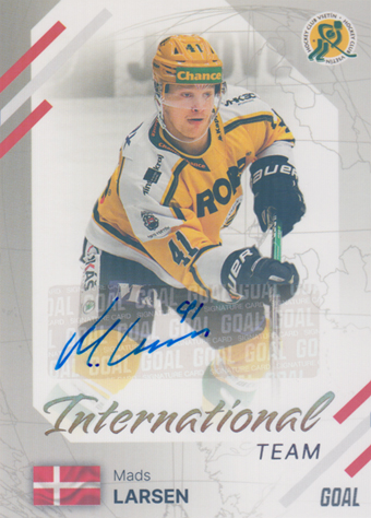 Larsen Mads 23-24 GOAL Cards Chance liga International Team Auto #IN-9