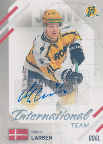 Larsen Mads 23-24 GOAL Cards Chance liga International Team Auto #IN-9