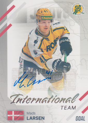 Larsen Mads 23-24 GOAL Cards Chance liga International Team Auto #IN-9
