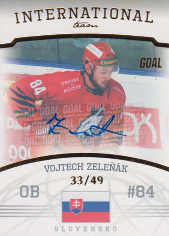 Zeleňák Vojtech 22-23 GOAL Cards Chance liga International Team Autograph #IT-9