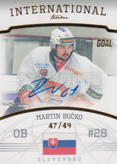 Bučko Martin 22-23 GOAL Cards Chance liga International Team Autograph #IT-11