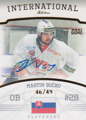 Bučko Martin 22-23 GOAL Cards Chance liga International Team Autograph #IT-11