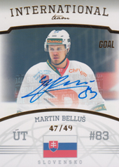 Belluš Martin 22-23 GOAL Cards Chance liga International Team Autograph #IT-13