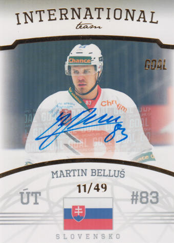 Belluš Martin 22-23 GOAL Cards Chance liga International Team Autograph #IT-13