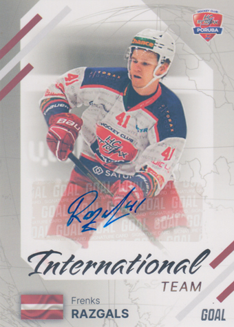 Razgals Frenks 23-24 GOAL Cards Chance liga International Team Auto #IN-13