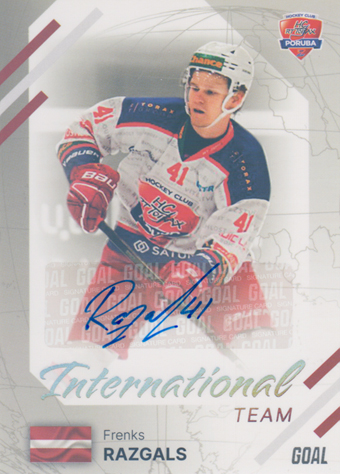 Razgals Frenks 23-24 GOAL Cards Chance liga International Team Auto #IN-13