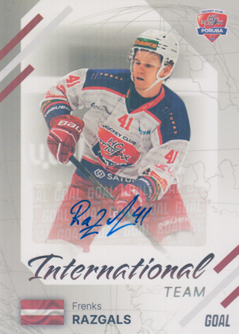 Razgals Frenks 23-24 GOAL Cards Chance liga International Team Auto #IN-13