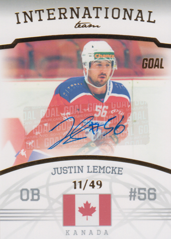 Lemcke Justin 22-23 GOAL Cards Chance liga International Team Autograph #IT-14
