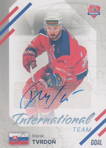 Tvrdoň Marek 23-24 GOAL Cards Chance liga International Team Auto #IN-14