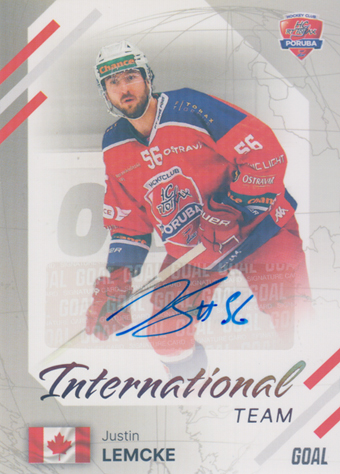Lemcke Justin 23-24 GOAL Cards Chance liga International Team Auto #IN-15