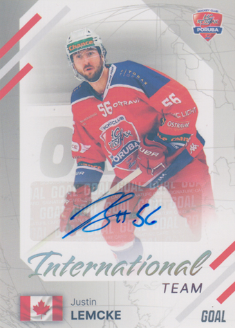 Lemcke Justin 23-24 GOAL Cards Chance liga International Team Auto #IN-15