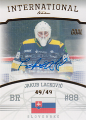 Lackovič Jakub 22-23 GOAL Cards Chance liga International Team Autograph #IT-16