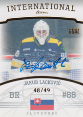 Lackovič Jakub 22-23 GOAL Cards Chance liga International Team Autograph #IT-16