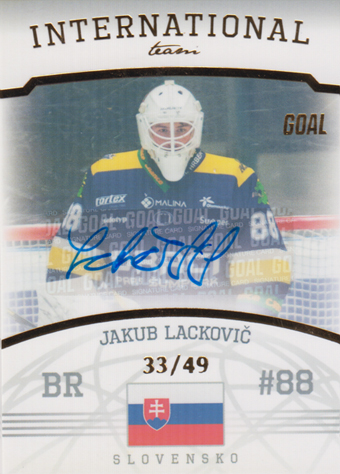 Lackovič Jakub 22-23 GOAL Cards Chance liga International Team Autograph #IT-16