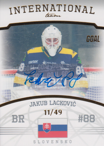 Lackovič Jakub 22-23 GOAL Cards Chance liga International Team Autograph #IT-16
