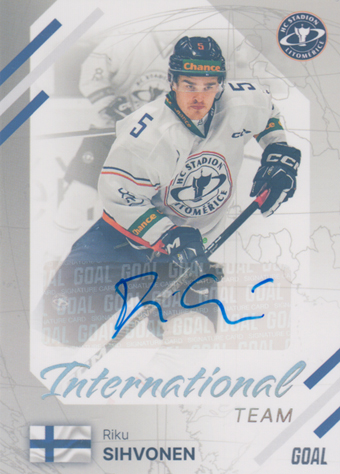 Sihvonen Riku 23-24 GOAL Cards Chance liga International Team Auto #IN-17