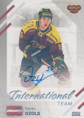 Ozols Patriks 23-24 GOAL Cards Chance liga International Team Auto #IN-20