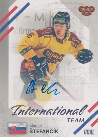 Štefančík Marcel 23-24 GOAL Cards Chance liga International Team Auto #IN-21