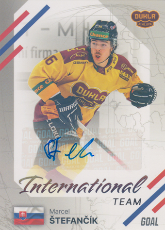 Štefančík Marcel 23-24 GOAL Cards Chance liga International Team Auto #IN-21