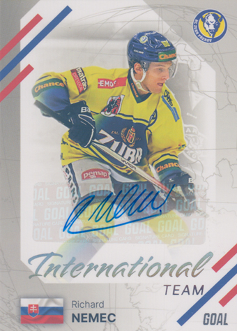 Nemec Richard 23-24 GOAL Cards Chance liga International Team Auto #IN-23
