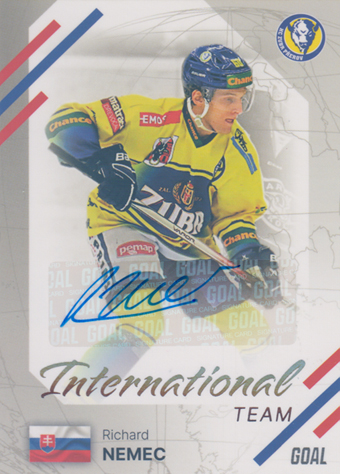 Nemec Richard 23-24 GOAL Cards Chance liga International Team Auto #IN-23