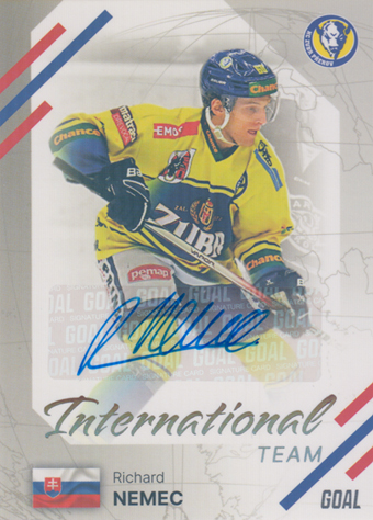Nemec Richard 23-24 GOAL Cards Chance liga International Team Auto #IN-23