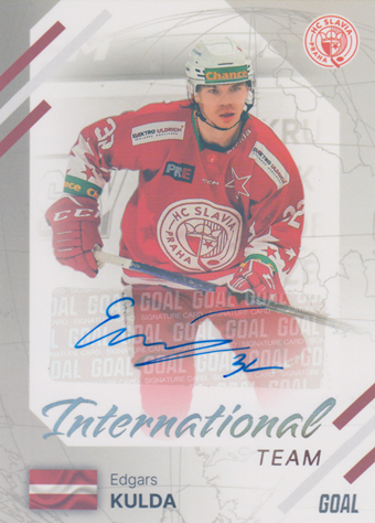 Kulda Edgars 23-24 GOAL Cards Chance liga International Team Auto #IN-26