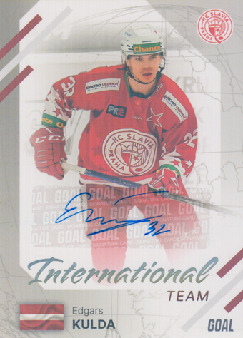 Kulda Edgars 23-24 GOAL Cards Chance liga International Team Auto #IN-26
