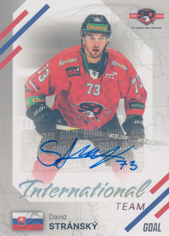 Stránský David 23-24 GOAL Cards Chance liga International Team Auto #IN-29