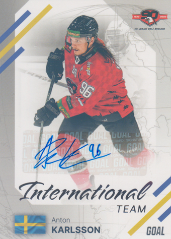 Karlsson Anton 23-24 GOAL Cards Chance liga International Team Auto #IN-30