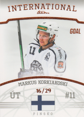 Korkiakoski Markus 22-23 GOAL Cards Chance liga International Team Parallel #IT-8