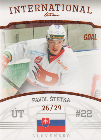 Štetka Pavol 22-23 GOAL Cards Chance liga International Team Parallel #IT-12