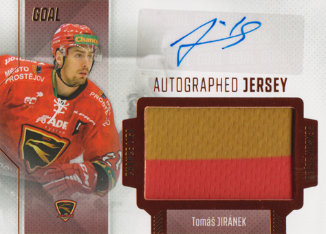 Jiránek Tomáš 22-23 GOAL Cards Chance liga Autographed Jersey #JA-06