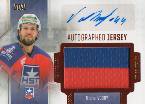 Vodný Michal 22-23 GOAL Cards Chance liga Autographed Jersey #JA-09