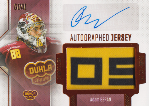 Beran Adam 22-23 GOAL Cards Chance liga Autographed Jersey #JA-23