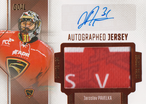 Pavelka Jaroslav 22-23 GOAL Cards Chance liga Autographed Jersey #JA-28