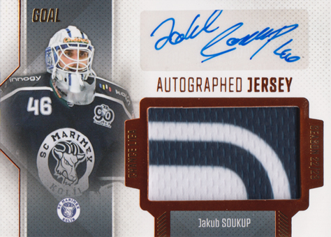 Soukup Jakub 22-23 GOAL Cards Chance liga Autographed Jersey #JA-36
