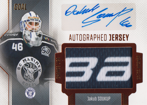 Soukup Jakub 22-23 GOAL Cards Chance liga Autographed Jersey #JA-36