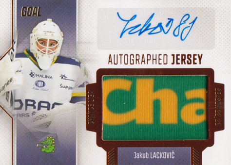 Lackovič Jakub 22-23 GOAL Cards Chance liga Autographed Jersey #JA-41