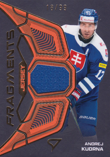 Kudrna Andrej 2025 Hokejové Slovensko Jersey Fragments Level 1 #JF-AK