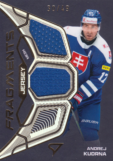 Kudrna Andrej 2025 Hokejové Slovensko Jersey Fragments Level 2 #JF-AK