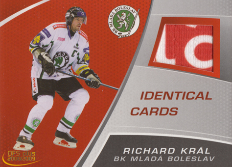 Král Richard 08-09 OFS Plus Jersey Identical Cards #J08
