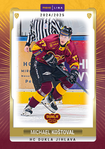 Koštoval Michael 24-25 GOAL Cards Maxa liga #JIH-25