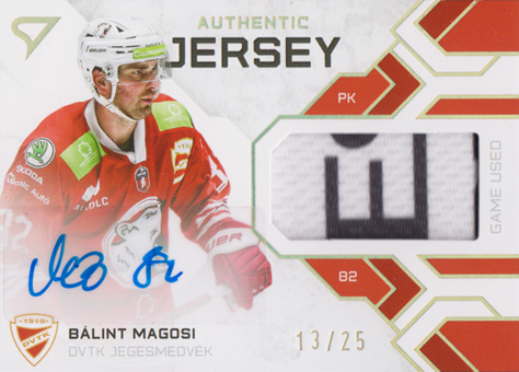 Magosi Bálint 20-21 Tipos Extraliga Authentic Jersey Auto #JS08