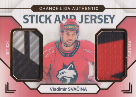 Svačina Vladimír 23-24 GOAL Cards Chance liga Stick and Jersey Gold #SJ-13