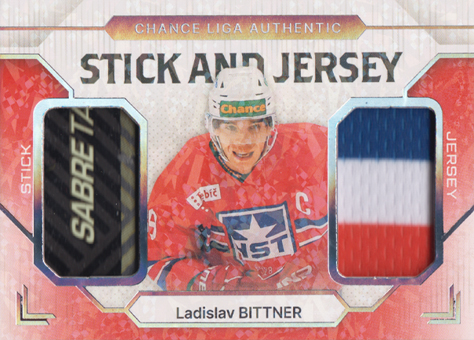 Bittner Ladislav 23-24 GOAL Cards Chance liga Stick and Jersey Neon #SJ-5