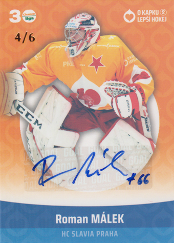 Málek Roman 2023 GOAL Cards O kapku lepší hokej Autograph #KN-2