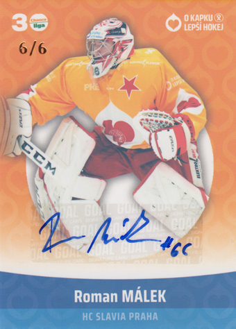 Málek Roman 2023 GOAL Cards O kapku lepší hokej Autograph #KN-2