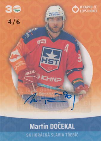 Dočekal Martin 2023 GOAL Cards O kapku lepší hokej Autograph #KN-13